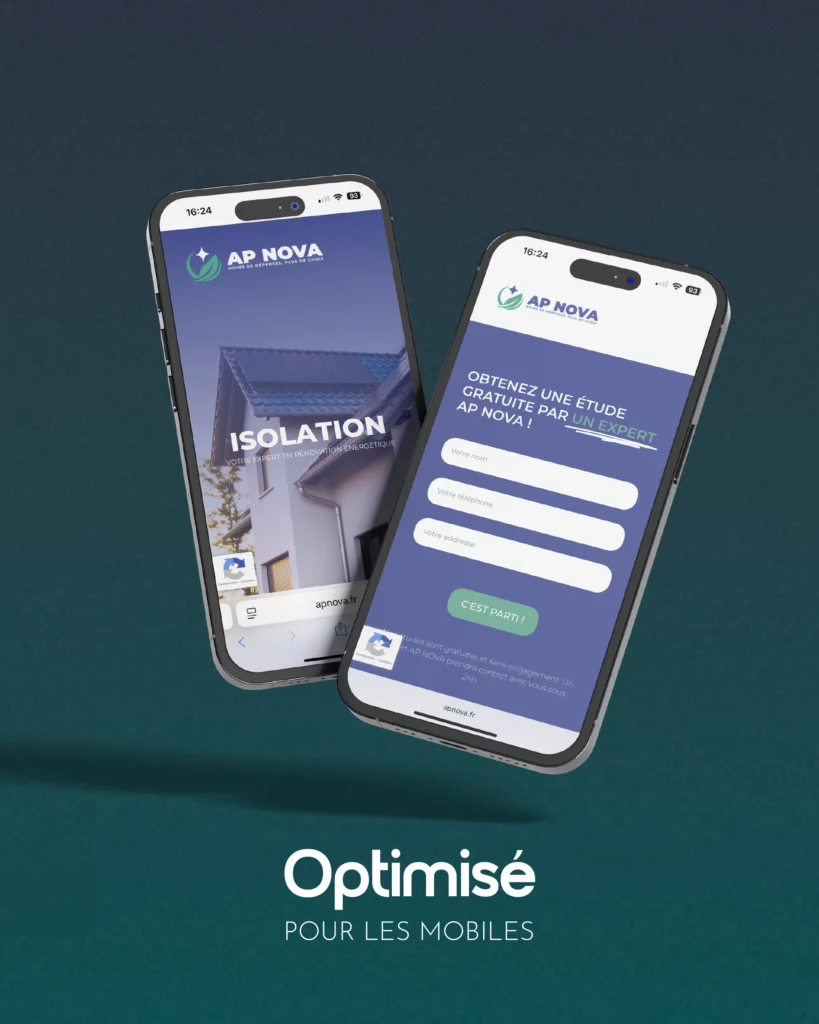 site internet de AP NOVA à Bourgoin-Jallieu optimisé pour les mobiles